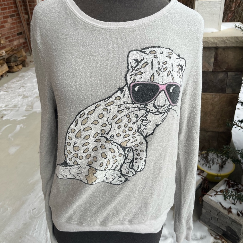 Ladies Wildfox cool cat sweatshirt size medium